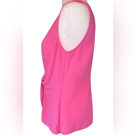 Talbots Bright Pink Sleeveless Blouse w/Tie Front - Picture 4 of 9